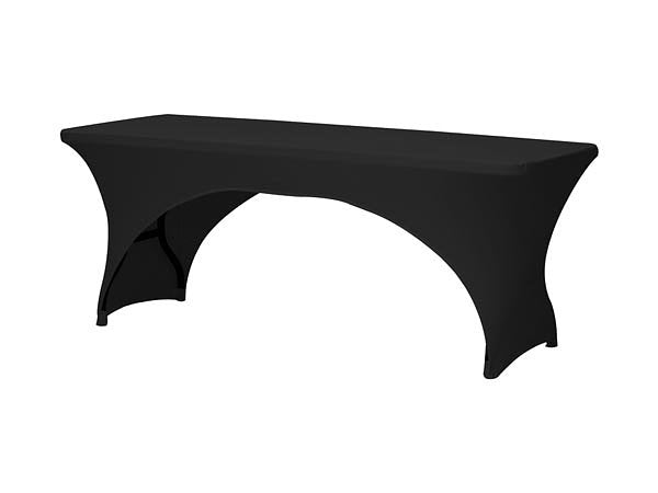 Perel Hoes voor tafel, zwart, rechthoekig met boogvorm, 180 cm x 75 cm x 74 cm