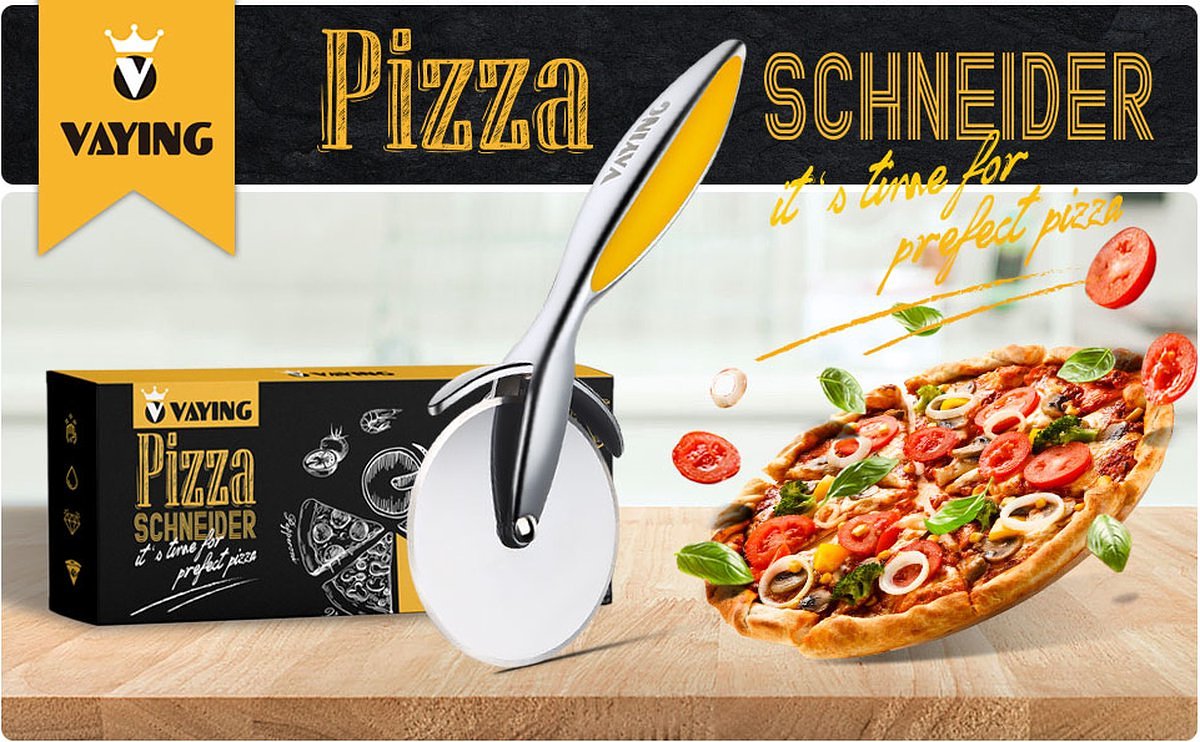 Pizza snijder - proffessioneel en premium kwaliteit - RVS - Pizzasnijderroller