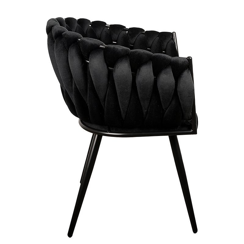 Pole to Pole – Wave chair – Velvet – Black