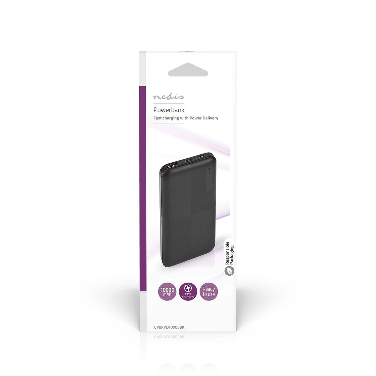 Powerbank | 10000 mAh | 2x 3.0 A | Outputs: 2 | Output: 1x USB-A / 1x USB-C | Inputs: 1x Micro USB /