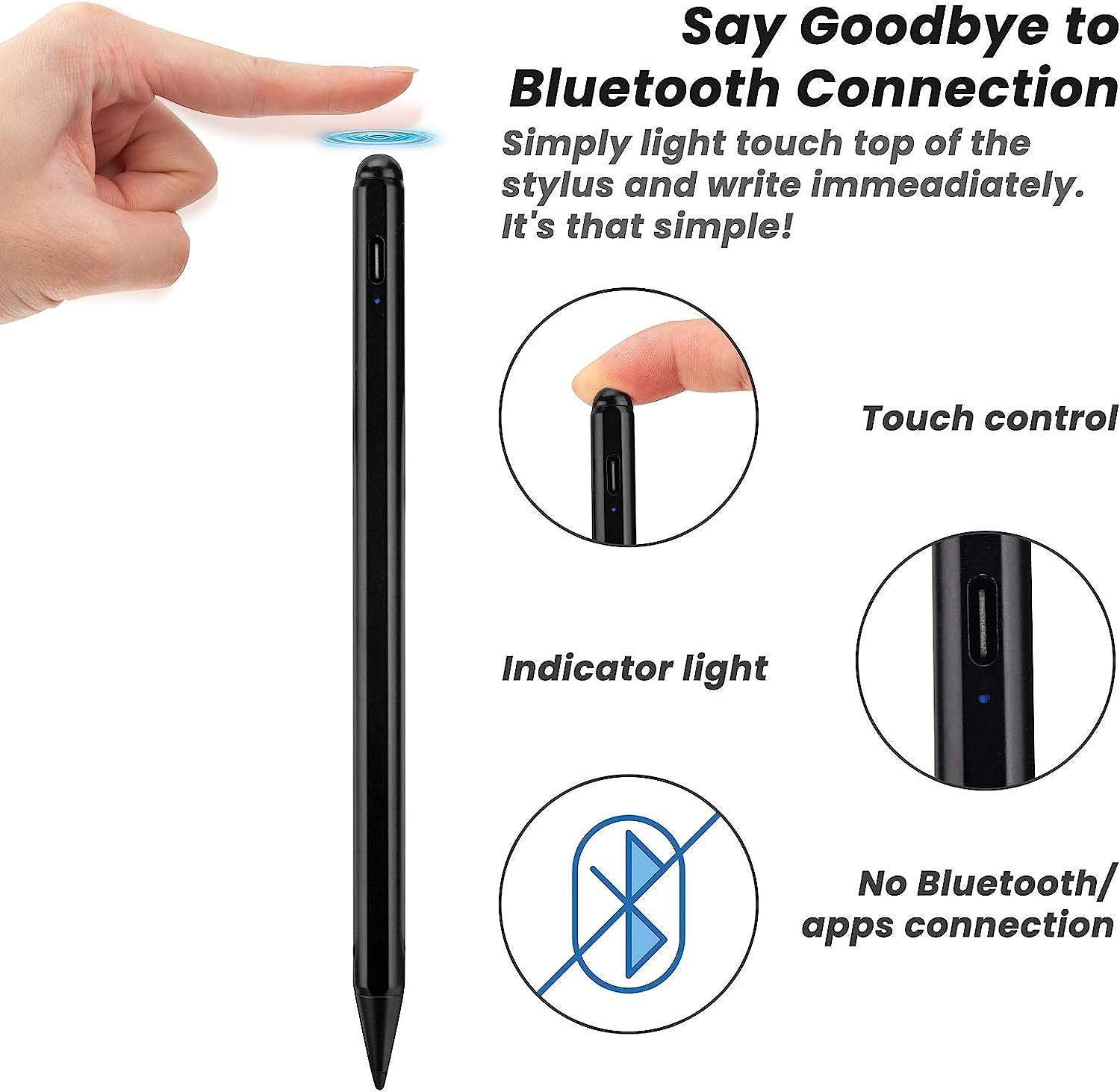 Precisie Touch Actieve Stylus voor iPad | Compatibel met Nieuwe Generaties