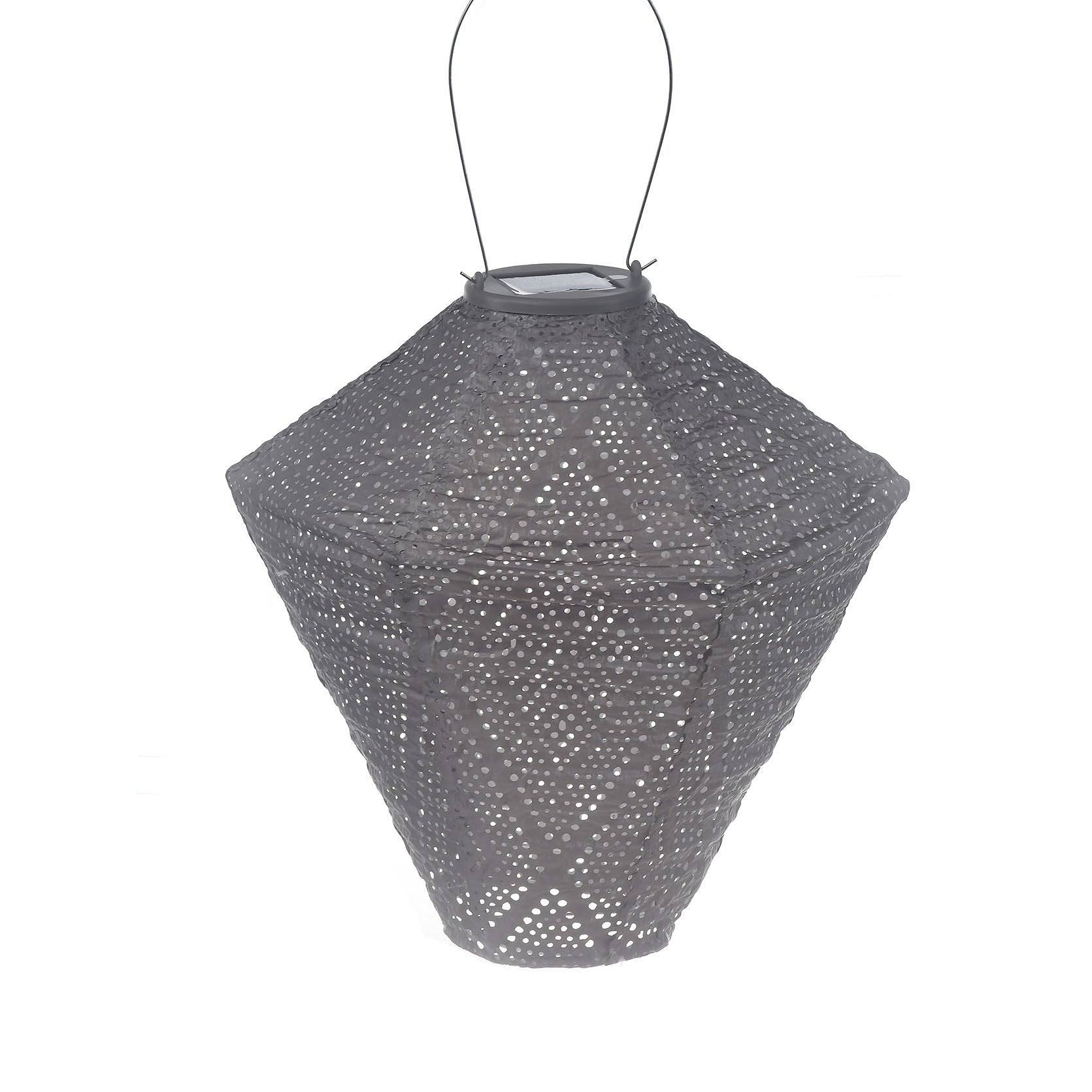 Lumiz Solar Outdoor Lampion Ikat Diamond - Solar Garden Lighting - 28 cm - Taupe