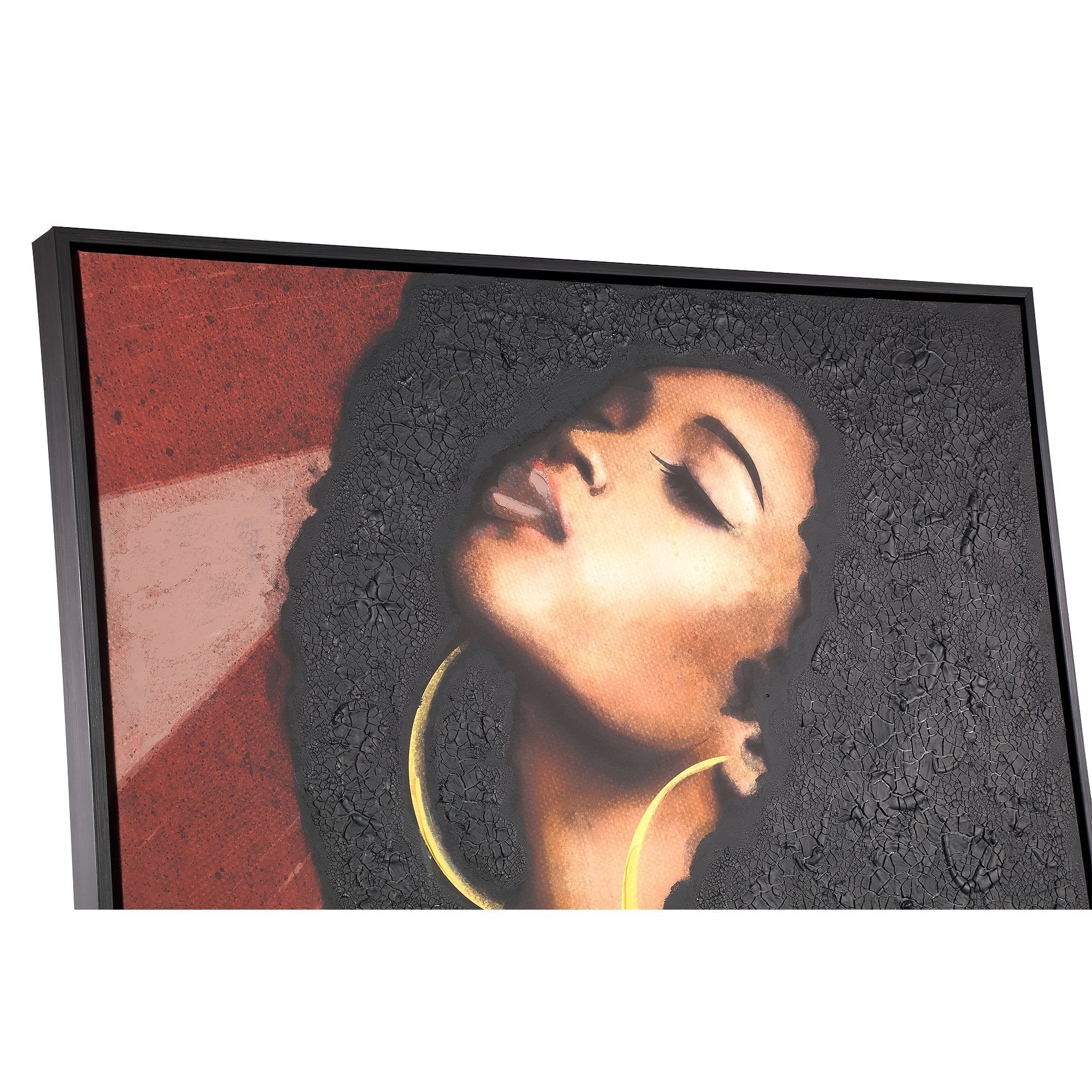 PTMD Wandpaneel Janicia - 123x4x83 cm - Polyester - Zwart