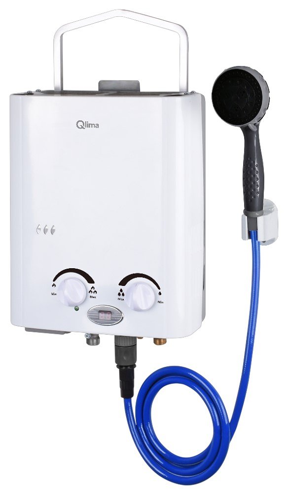 Qlima PGWH 1010 Mobiele Gasgeiser - Wit - Capaciteit 5,5 L per minuut - Enkel voor buitengebruik