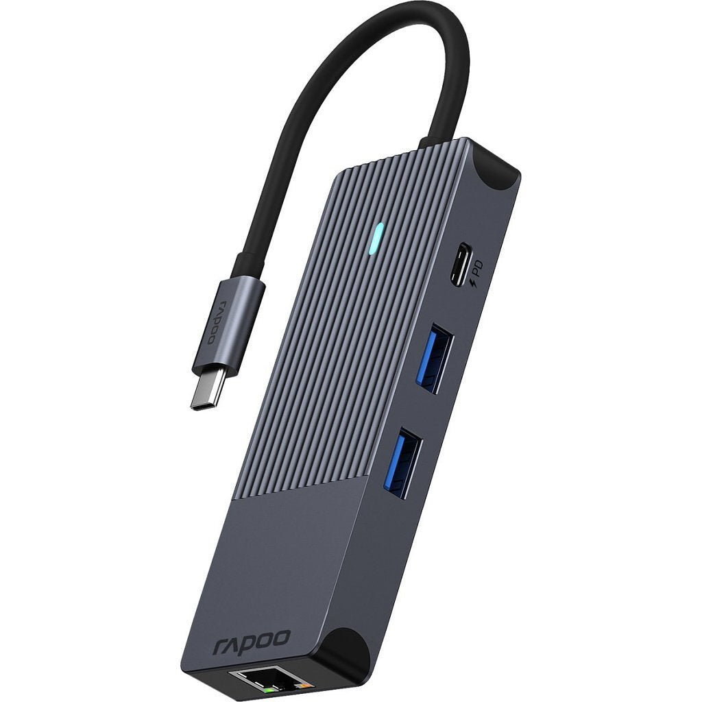 Rapoo 8in1 USB-C Multiport Adapter Zwart