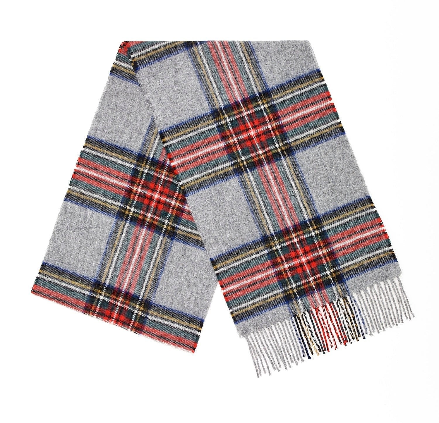 Sjaal Tartan Grey Stewart - Meriono Lamswol - 25 x 190 - Bronte by Moon Scotland