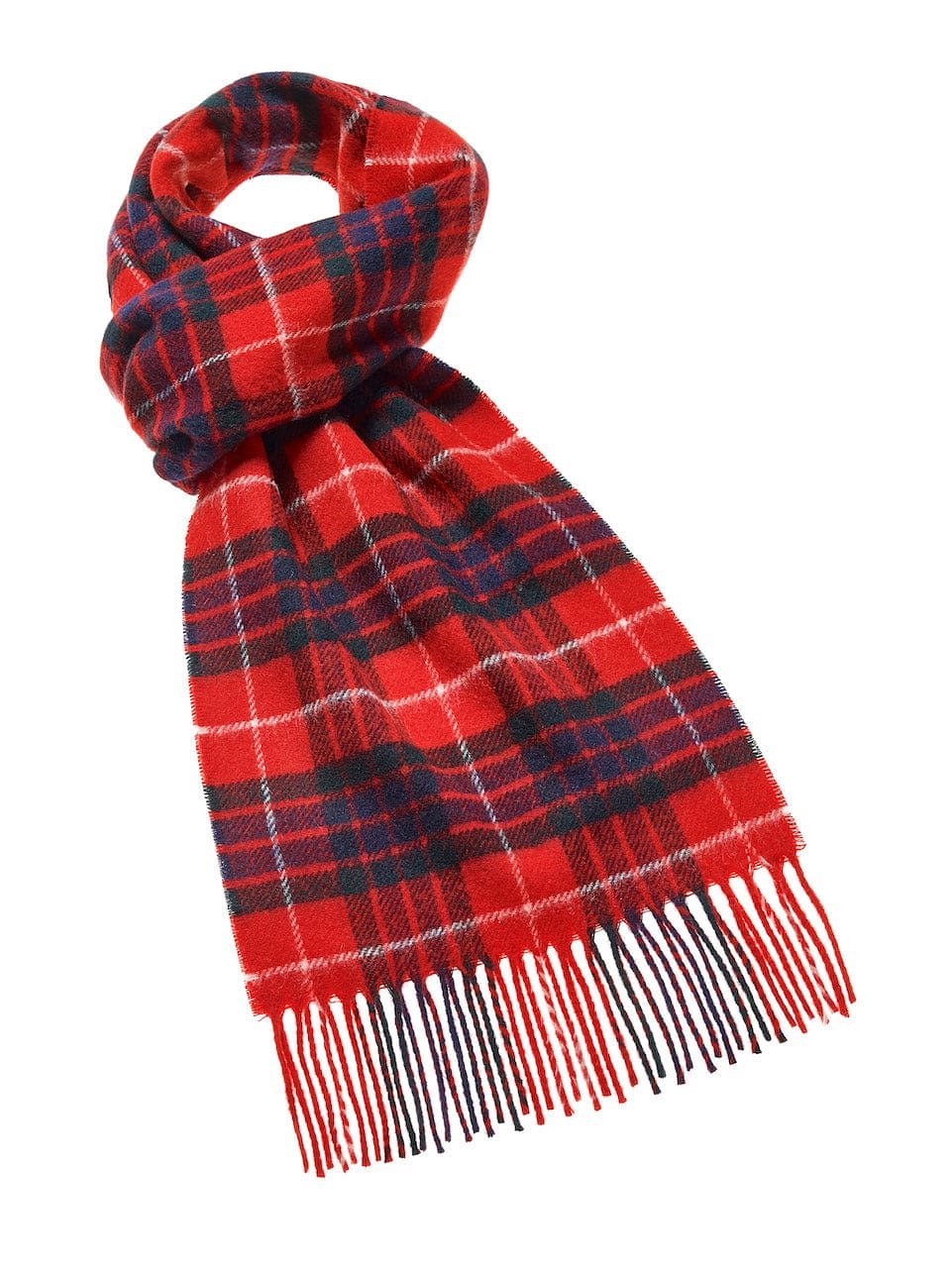 Sjaal Tartan Red Fraser - Meriono Lamswol - 25 x 190 - Bronte by Moon Scotland