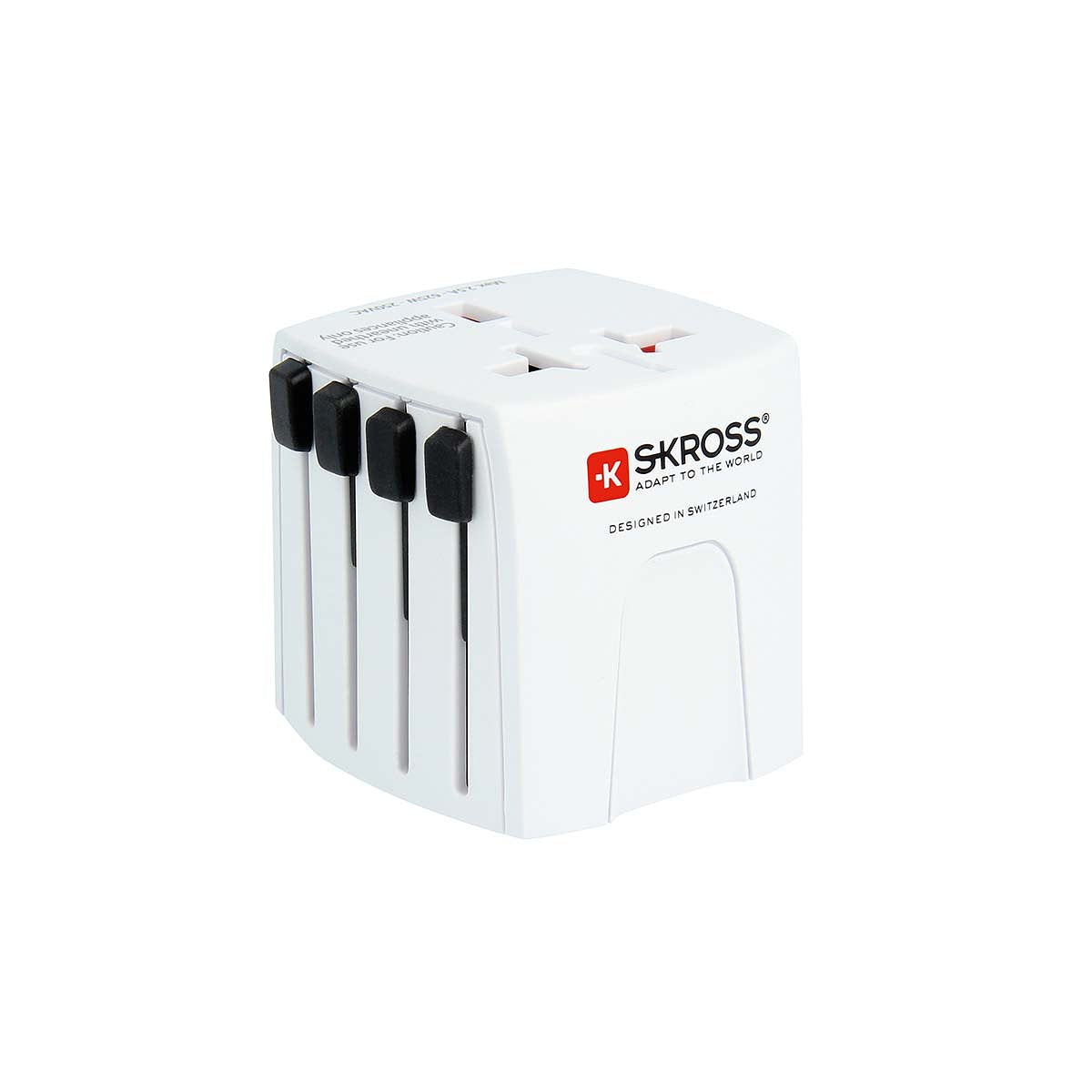 Skross MUV USB (2xA) Compacte 2-polige wereldreisadapter met 2 geïntegreerde USB-poorten