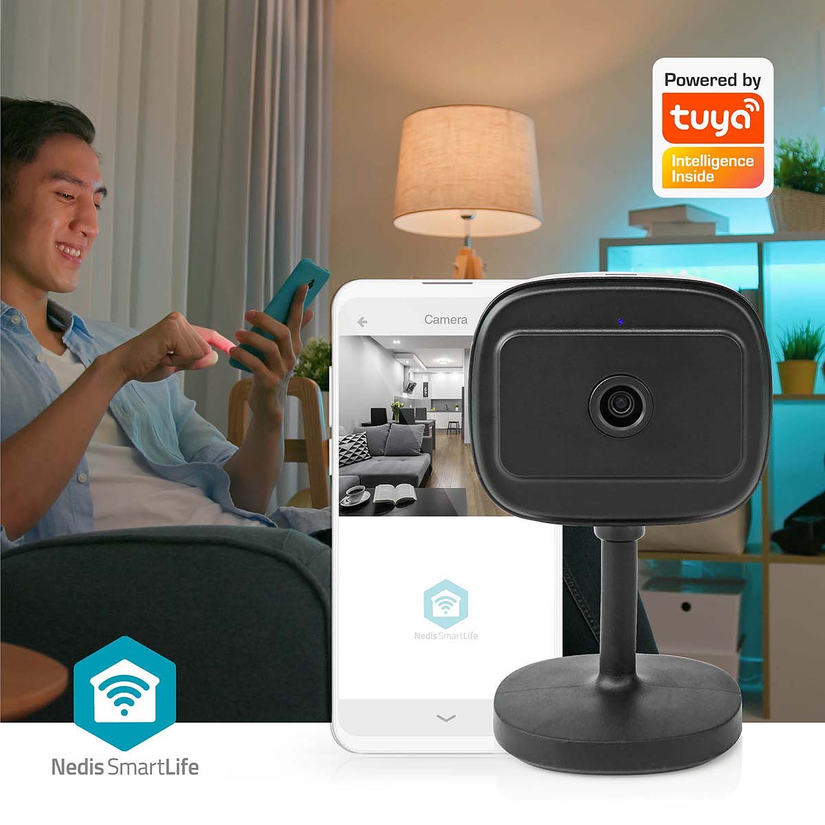 SmartLife Camera voor Binnen | Wi-Fi | Full HD 1080p | Cloud Opslag (optioneel) / microSD (niet inbe