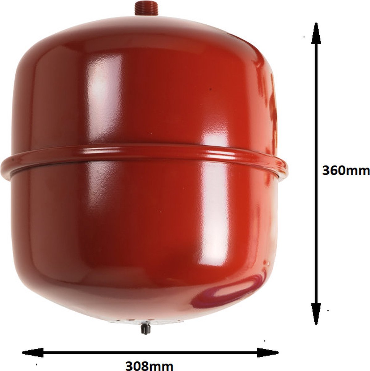 Solidparts Expansion vessel CV – 18 litre 0.5 bar  red