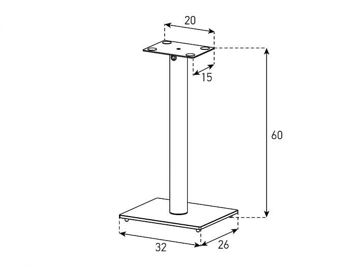 Sonorous universeel speaker SP100 -stands zwart