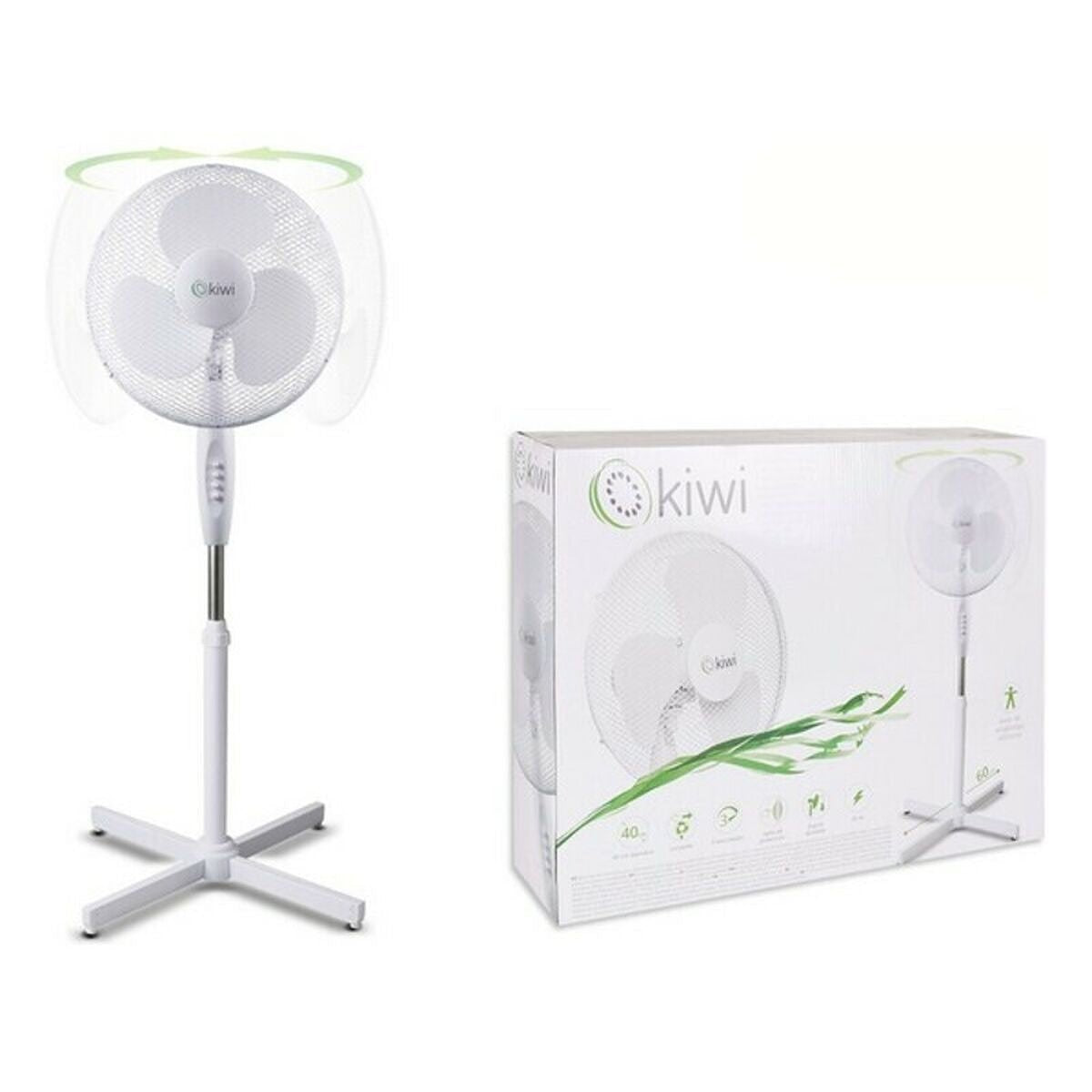 Staande ventilator Kiwi Wit 45 W (Ø 40 cm)