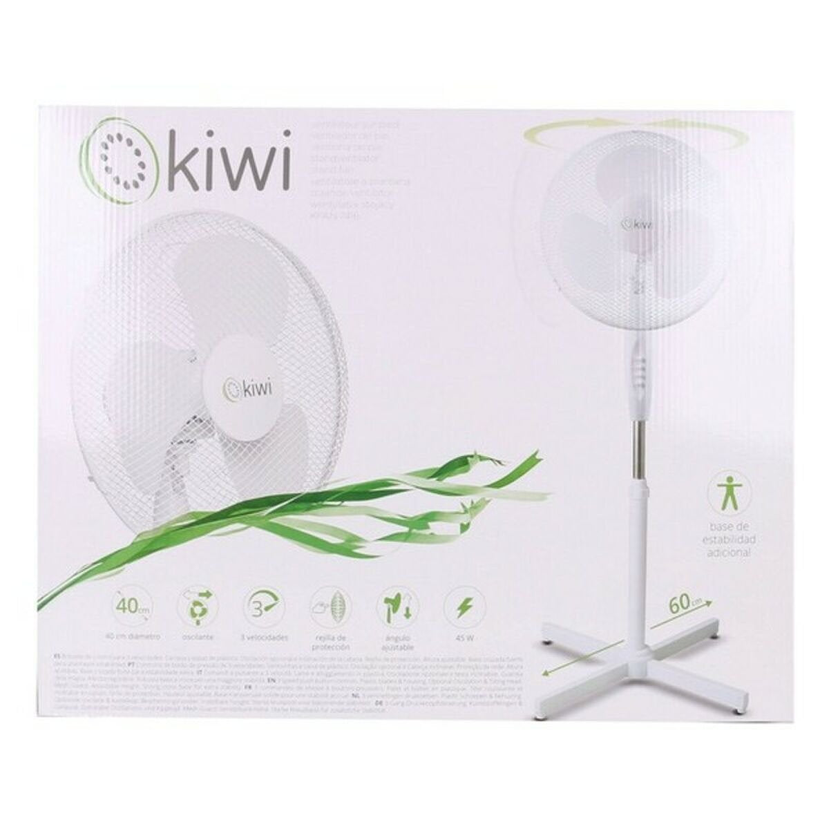 Staande ventilator Kiwi Wit 45 W (Ø 40 cm)