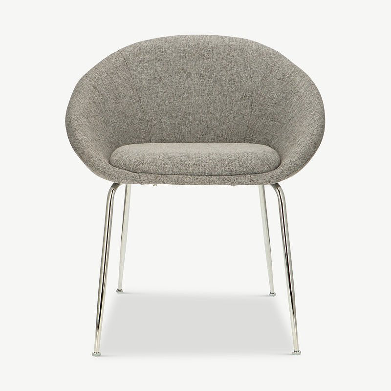 Stanley Dining Chair, Grey Fabric