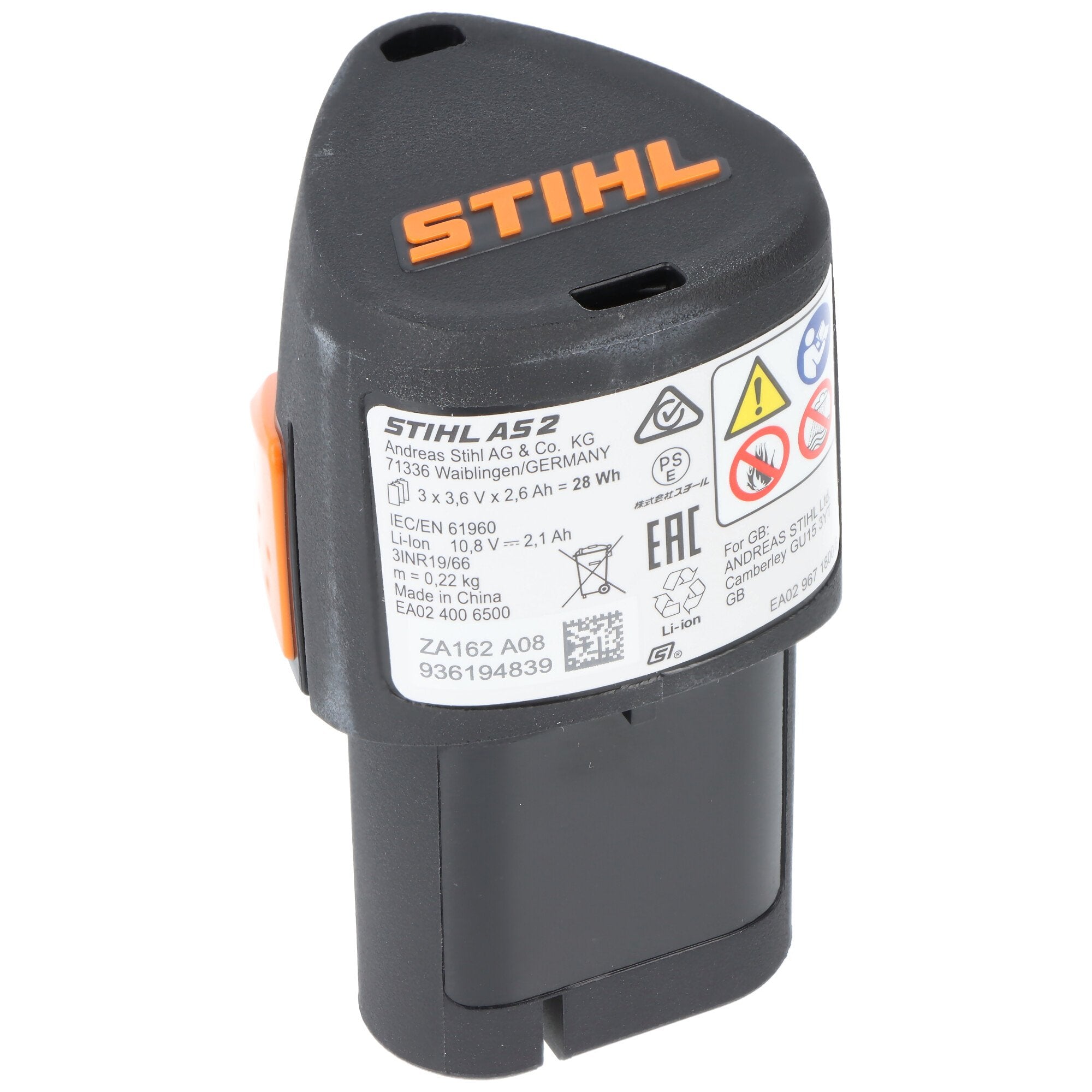 STIHL battery AS2 28Wh Li-Ion 10.8V 2600mAh Li-Ion