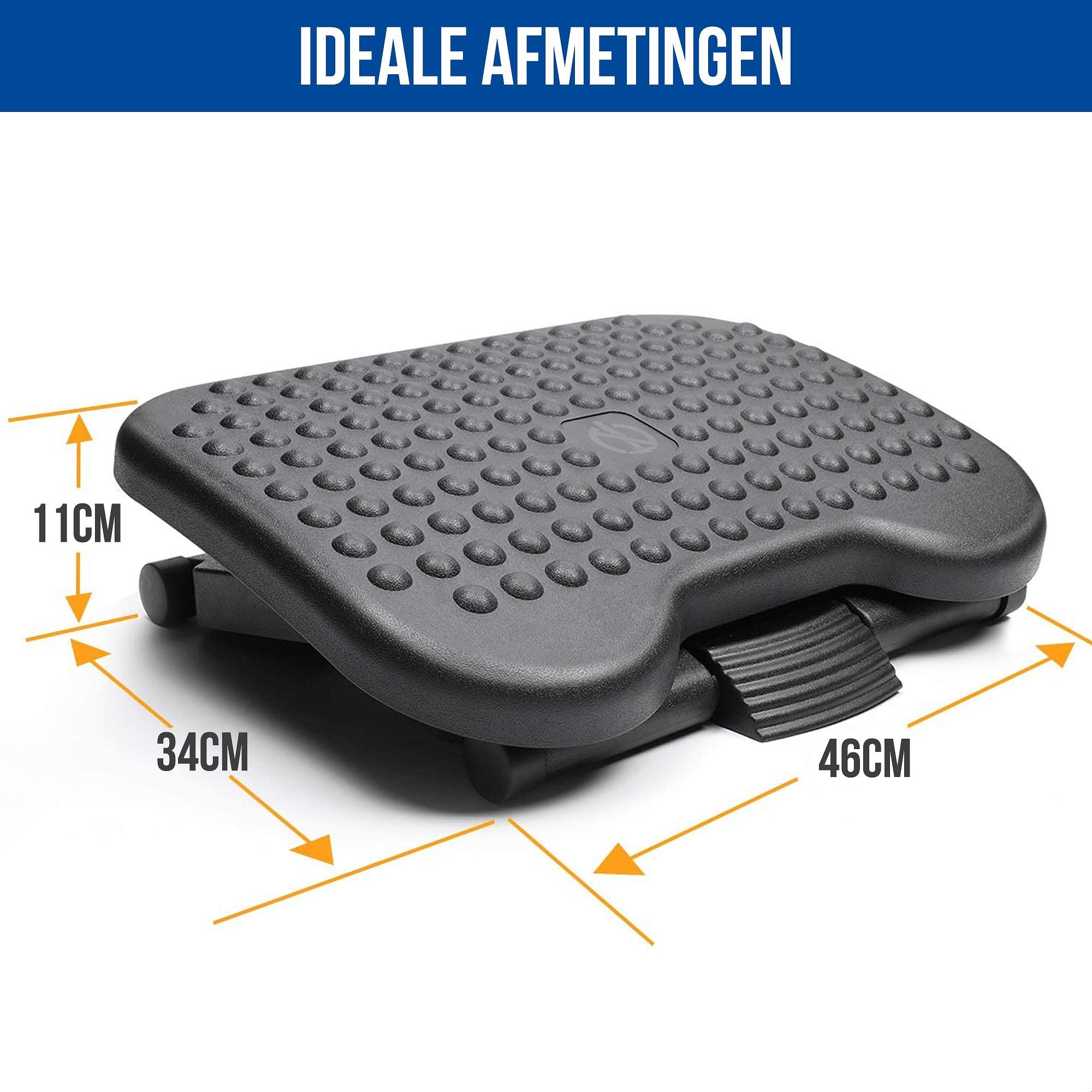 Strex Voetensteun Ergonomisch - Verstelbaar - Anti-Slip - Voeten Steun Bureau - DIN 4556