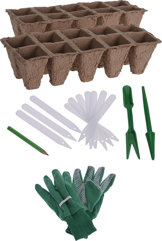 Synx Tools Zaaikas Kweekbak 68delig - Zaaitray - Kweektray - Vensterbank - Moestuinbak - Moestuinen