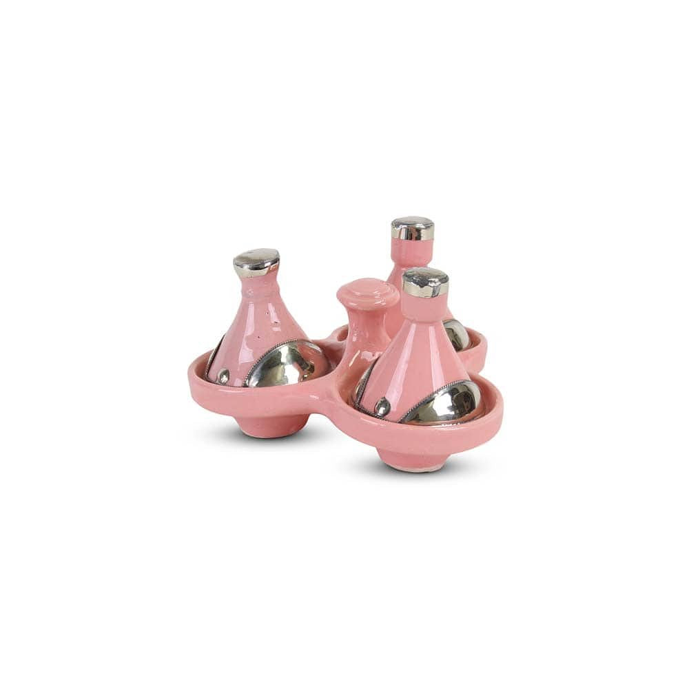 Tajine mini Roze met Metaal 3-delig