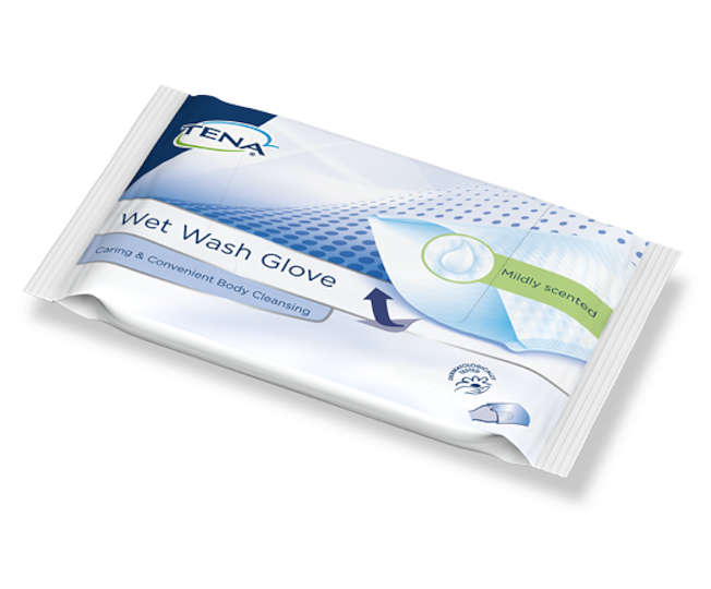 TENA Wet Wash Glove Mildly Scented 5