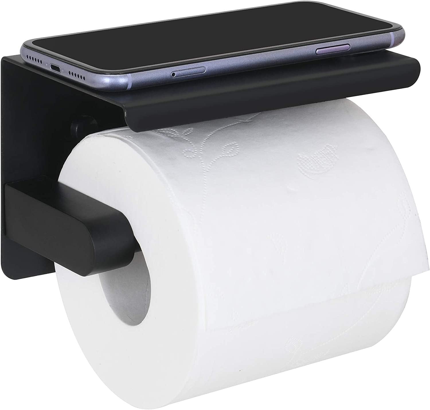 Toiletrolhouder - Zonder Boren met Plank - Toiletrolhouder met Boren - Roestvrijstalen Papierhouder
