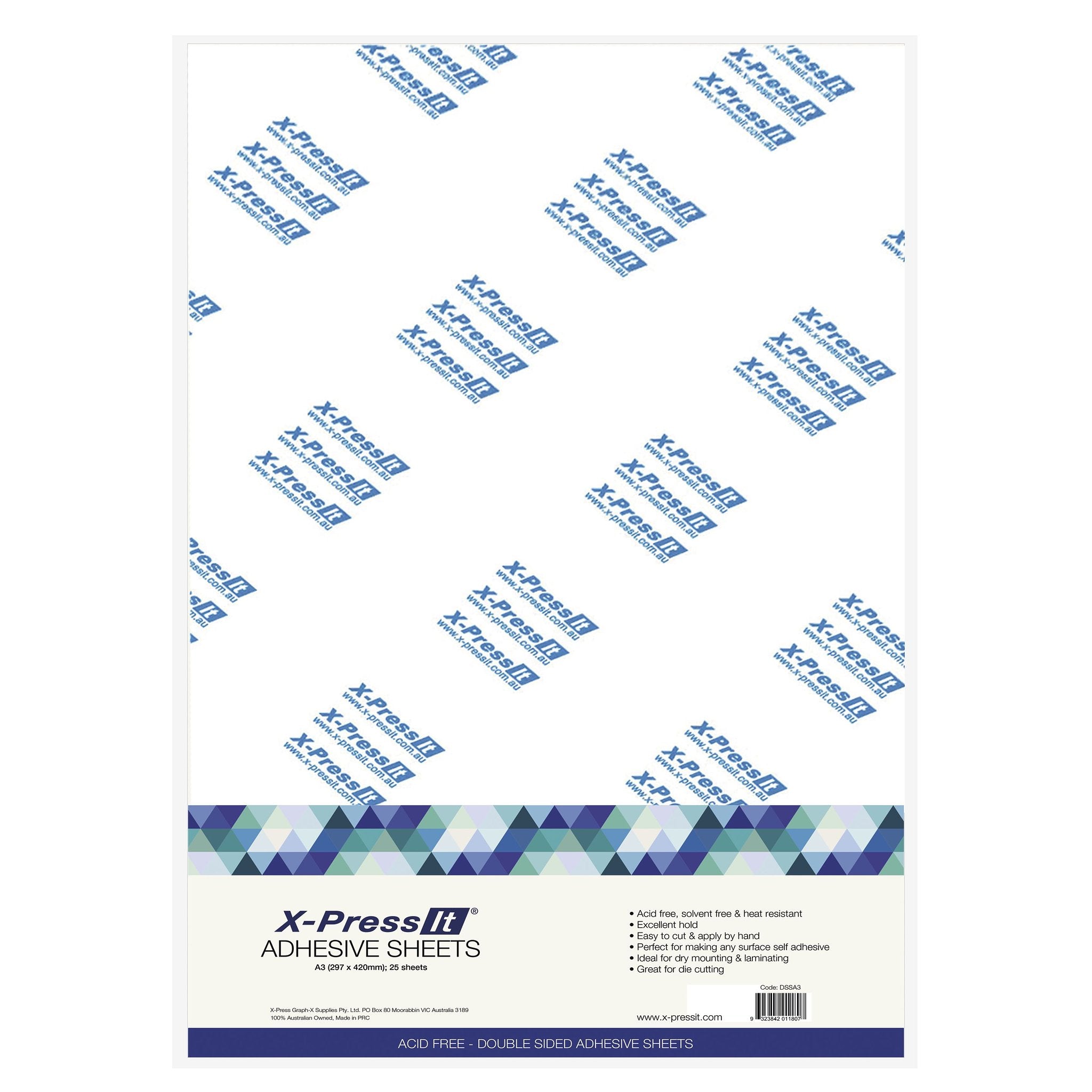 Transotype X -Press IT -assemblage Lijmfilm Dubbel -Side - Heat -resistent - DIN A3 - 25 Sheets