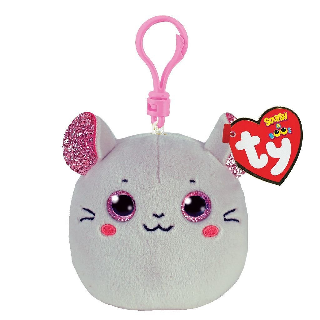 TY Squish a Boo Clips Knuffel Muis Catnip 8 cm