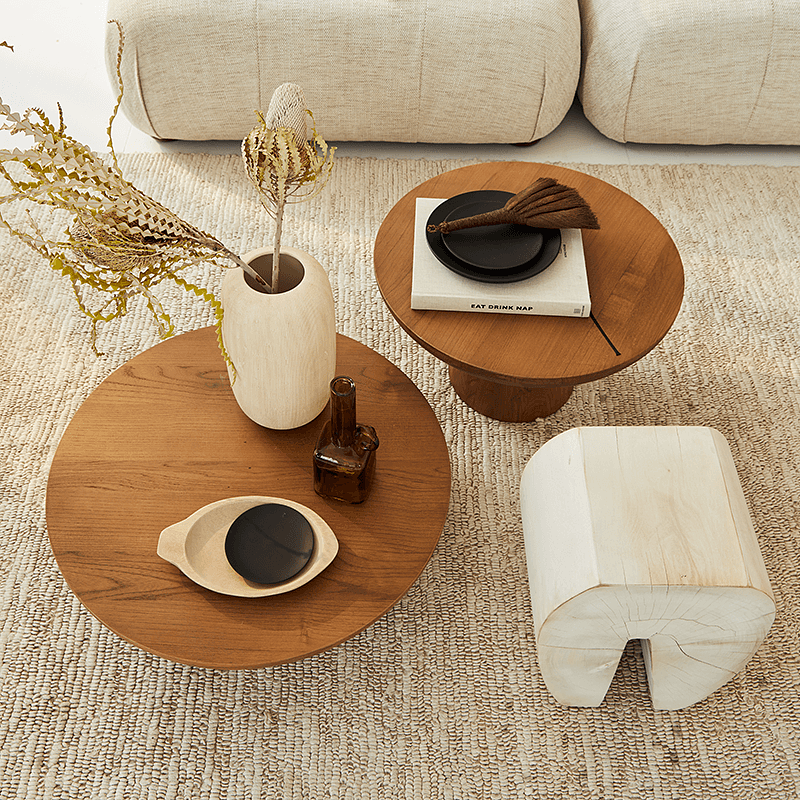 Urban Nature Culture Coffee table Rotondo, L Brown / Sunkay wood