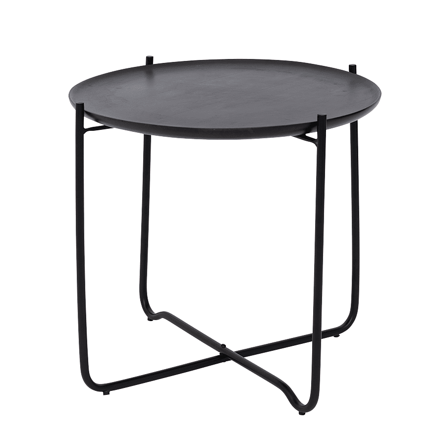 Urban Nature Culture Coffee table with serving tray Fez, Shizu Black Small Black / Mango / iron