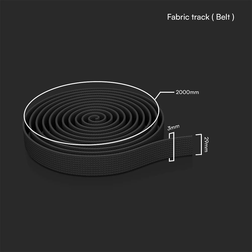 V-TAC   LED tracklights - stoffen riem - donkergrijs