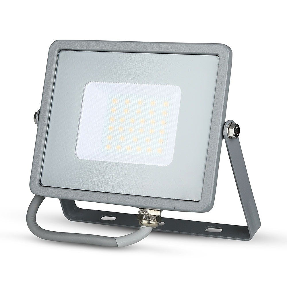 V-TAC VT-30-G Grey LED Floodlights - Samsung - IP65 - 30W - 2400 Lumens - 6400K - 5 Years