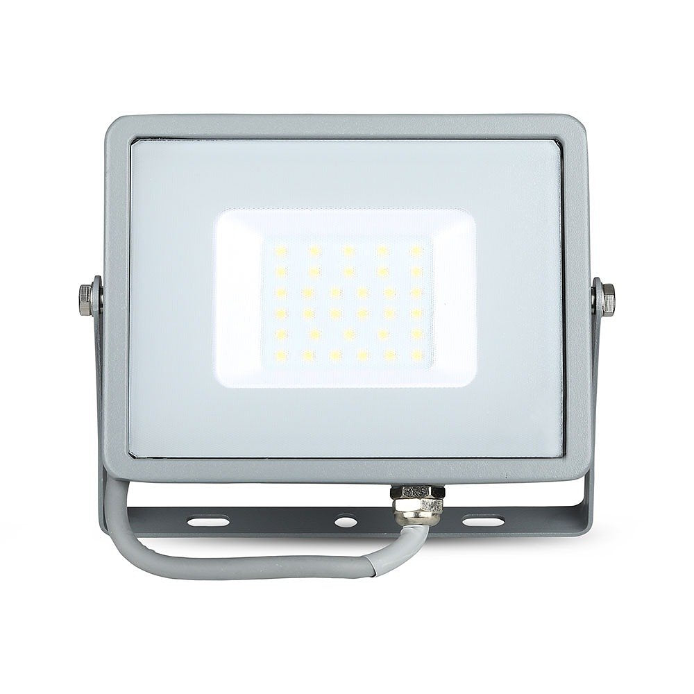 V-TAC VT-30-G Grey LED Floodlights - Samsung - IP65 - 30W - 2400 Lumens - 6400K - 5 Years