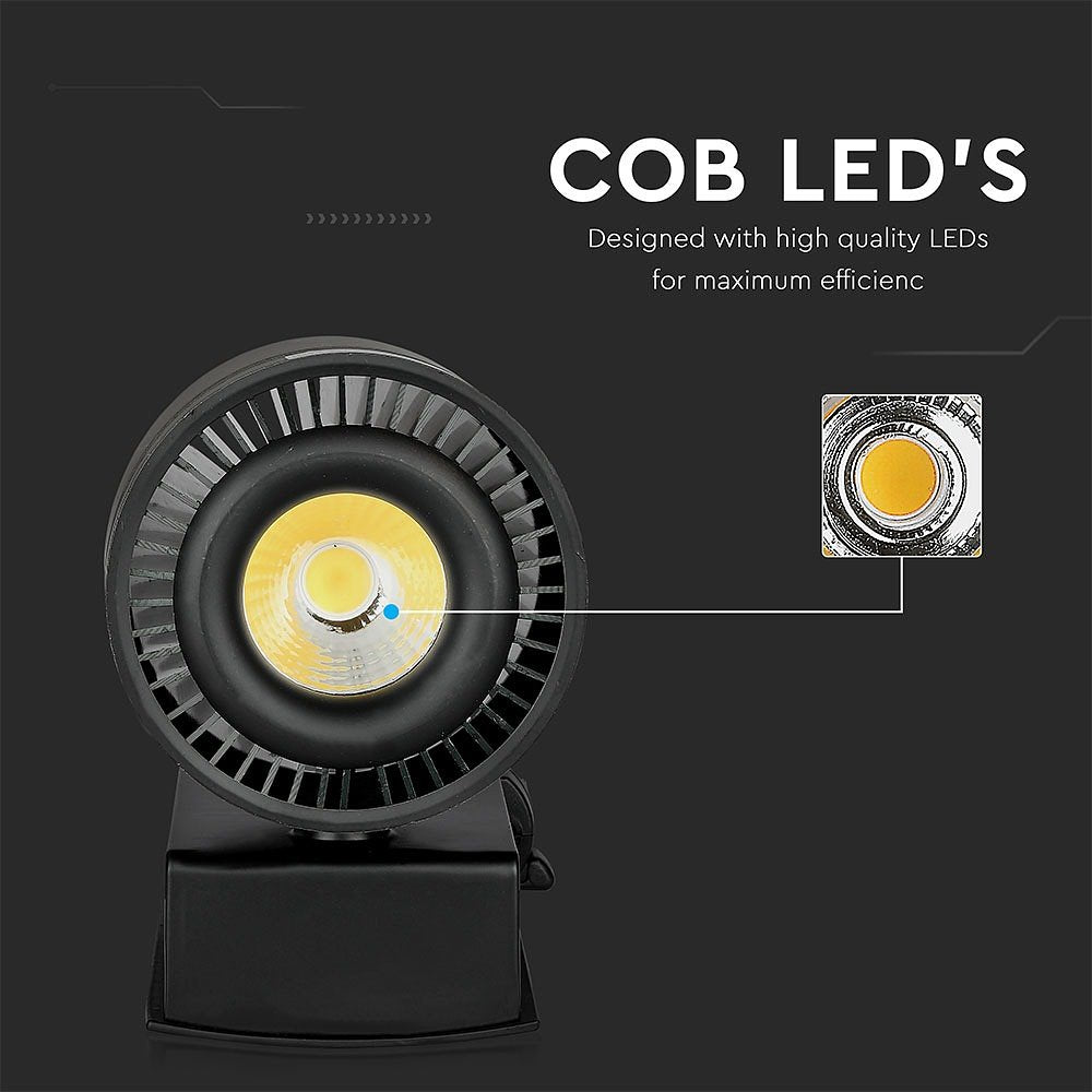 V-TAC VT-4545  LED Tracklights - CRI>95 Tracklights - IP20 - Zwart - 45 Watt - 2300 Lumen - 5000K