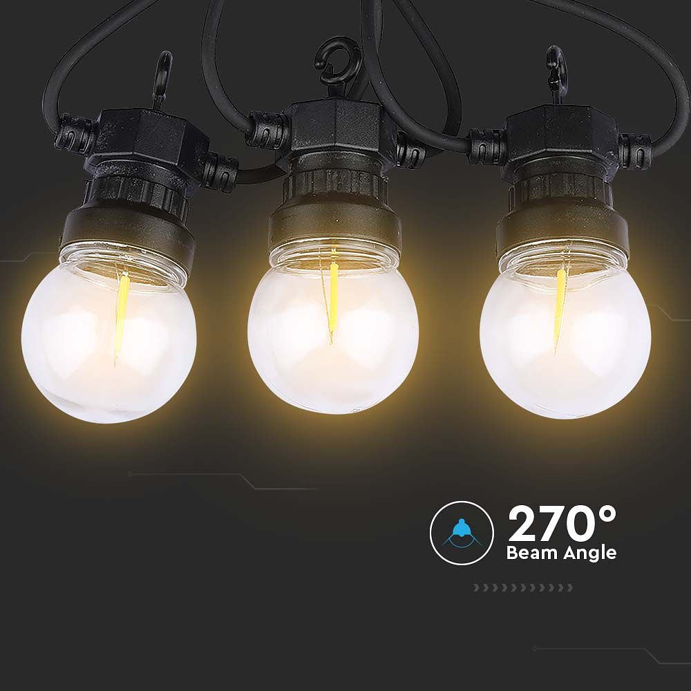 V-TAC VT-71510-N LED Bulbs for String Lights - Glass - IP44 - 0.4W - 550 Lumens - 3000K