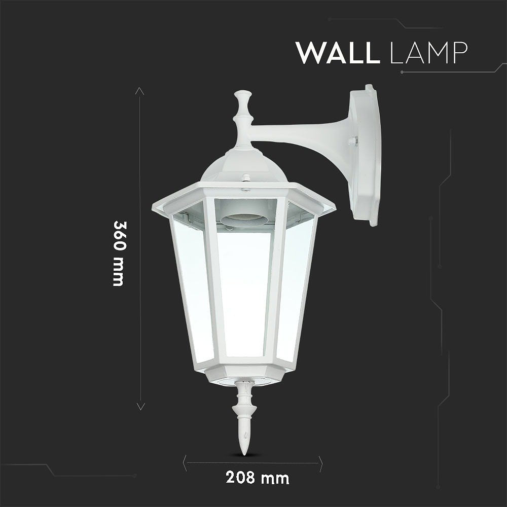 V-TAC VT-750-W E27 Outdoor Lighting - Wall Lamps - Down - IP44 - Matt White