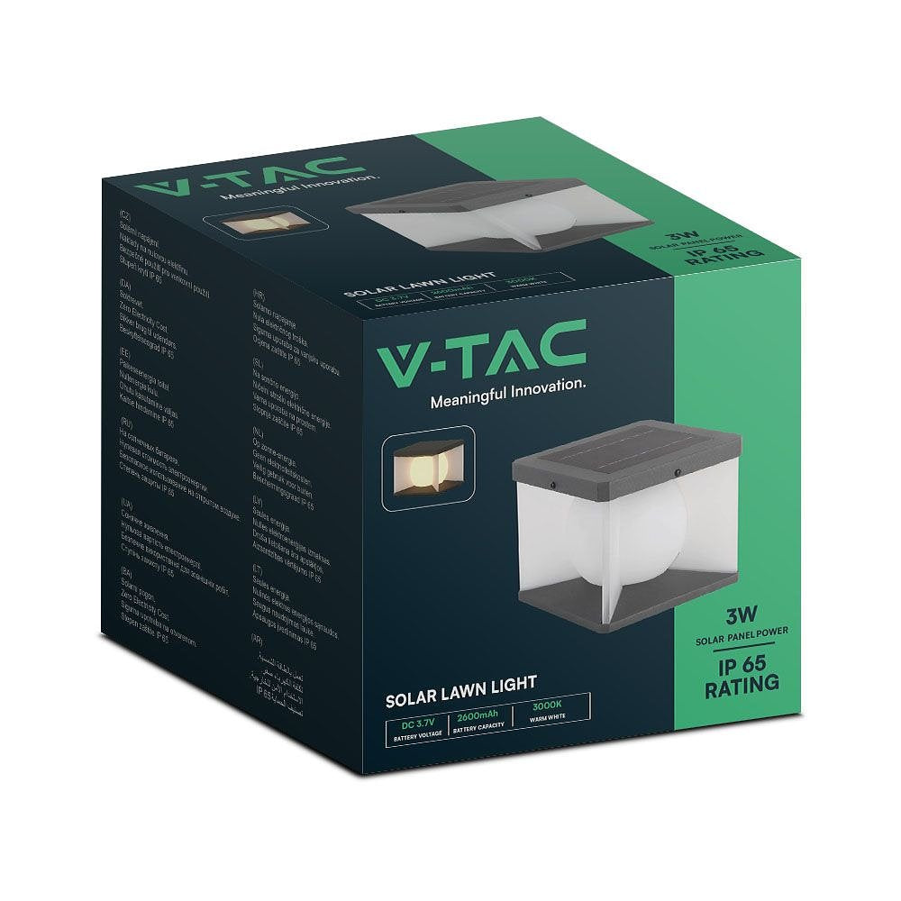 V-TAC VT-7655  Solarlampen - Zonne-gazonlamp - IP65 - 3000K