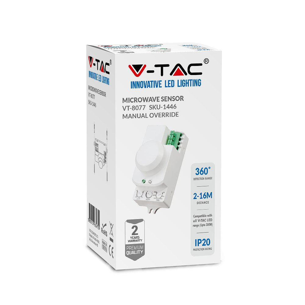 V-TAC VT-8077 Motion Sensors - Microwave Sensor - IP20