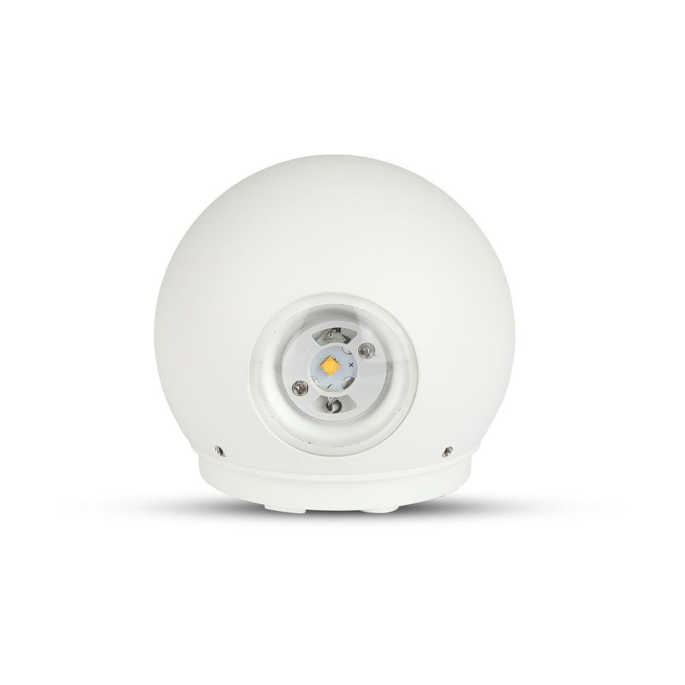 V-TAC VT-836-W-N Round LED Wall Lights - IP65 - White - 4W - 476 Lumens - 4000K