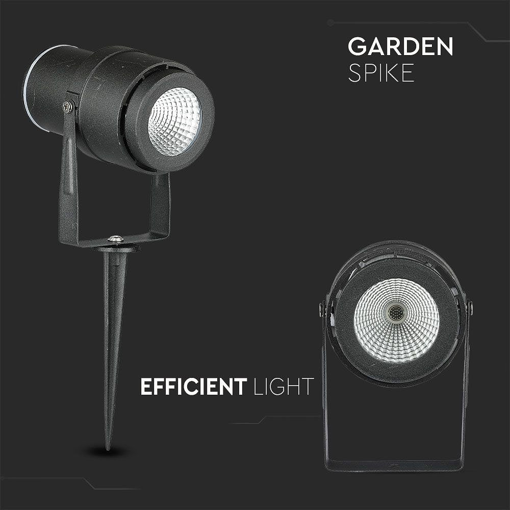 V-TAC VT-857-B-N Outdoor Lighting - Garden Spikes Lights - Black - IP65 - 12W - 875 Lumens - 4000K