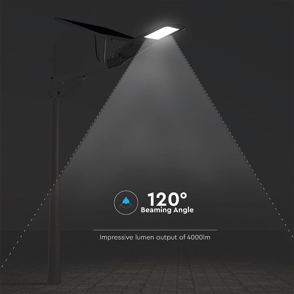 V-TAC VT-ST303 Solar Lights - Solar Streetlights  - Samsung - IP65 - Grey - 3000 Lumens - 4000K