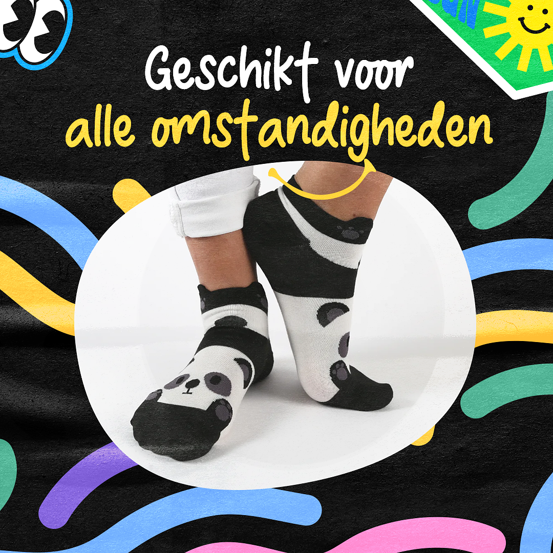 Smiling Socks Paw Up Sneaker Sokken - 5 Paar - One size fits all