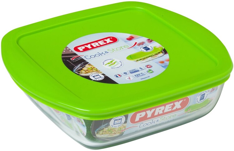 Pyrex Cook & Store Bowl Square with Lid 1 liter
