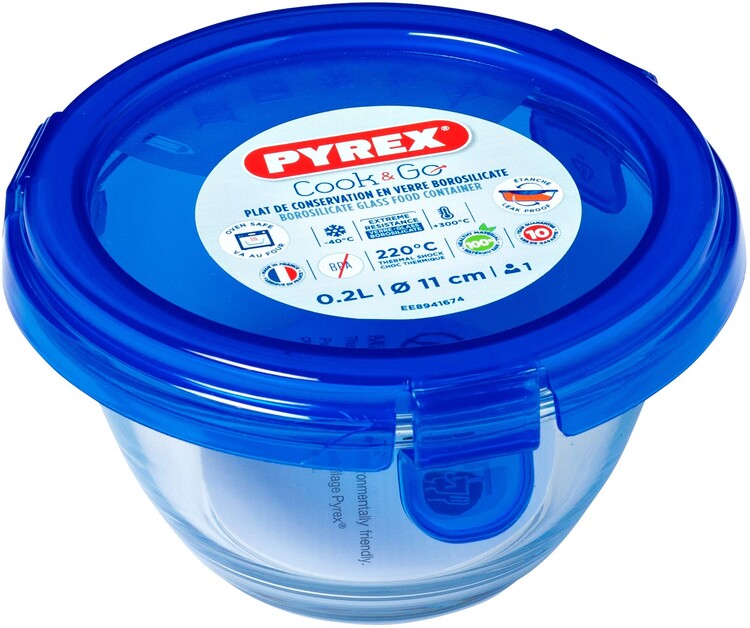 Pyrex Cook & Go Bowl Round with Lid 0,2 liter