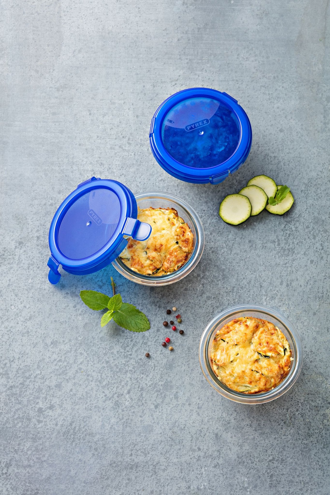 Pyrex Cook & Go Bowl Round with Lid 200 ml Set of 5 Pieces