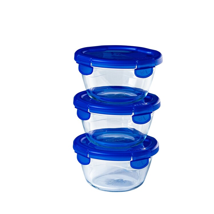 Pyrex Cook & Go Bowl Round with Lid Set of 3 Pieces