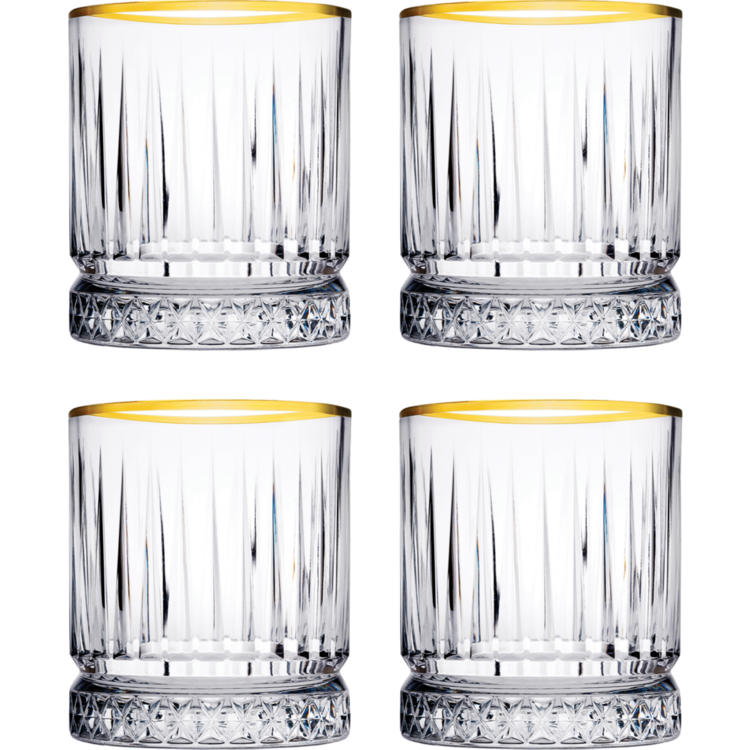 Pasabahce Tumbler Elysia 35.5 cl Transparent Gold 4 piece(s)