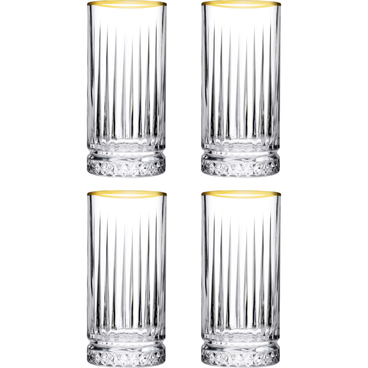 Pasabahce Longdrink Elysia 28 cl - Transparent Gold 4 piece(s)