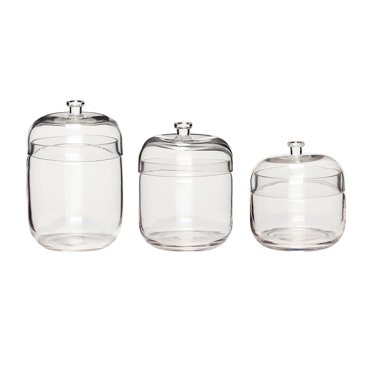 Hübsch Fill Storage Jars Clear (set of 3)