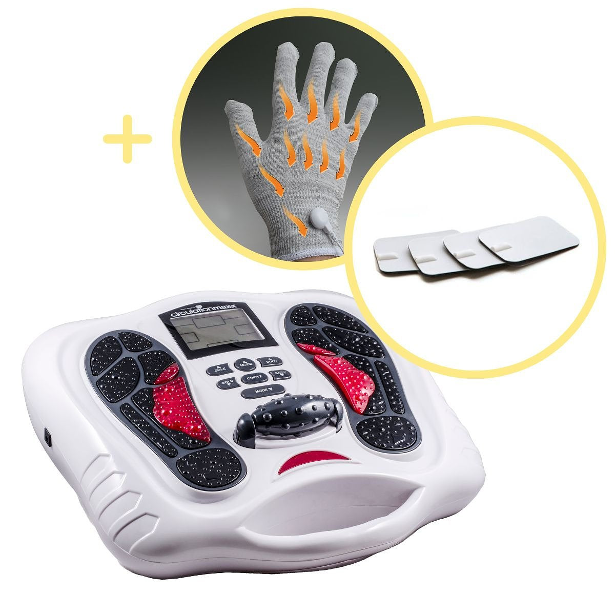 Bloedcirculatie apparaat massage voeten, benen, schouders  EMS, incl Pads, Handschoenen