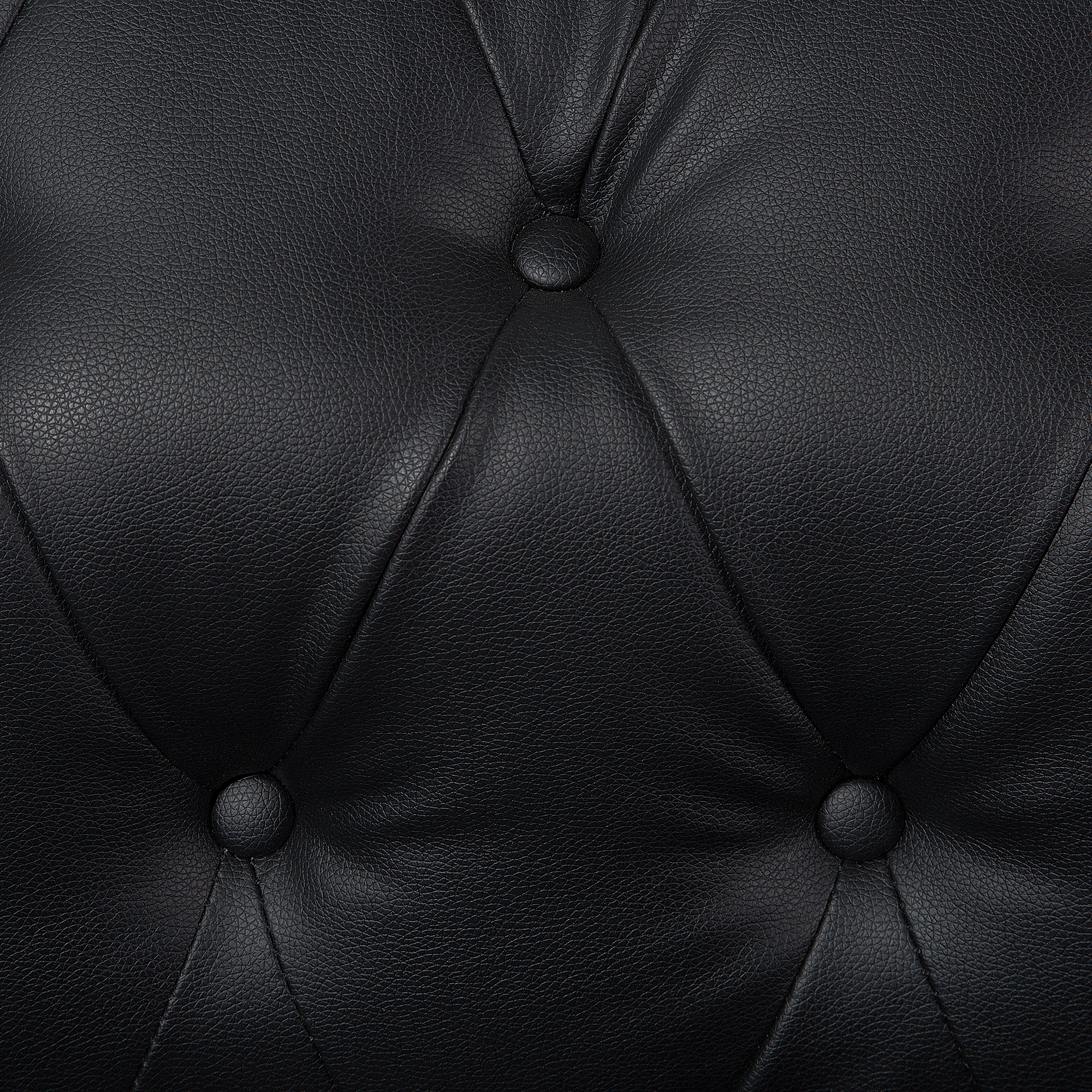 Beliani CHESTERFIELD - Chesterfield fauteuil - Zwart - Kunstleer