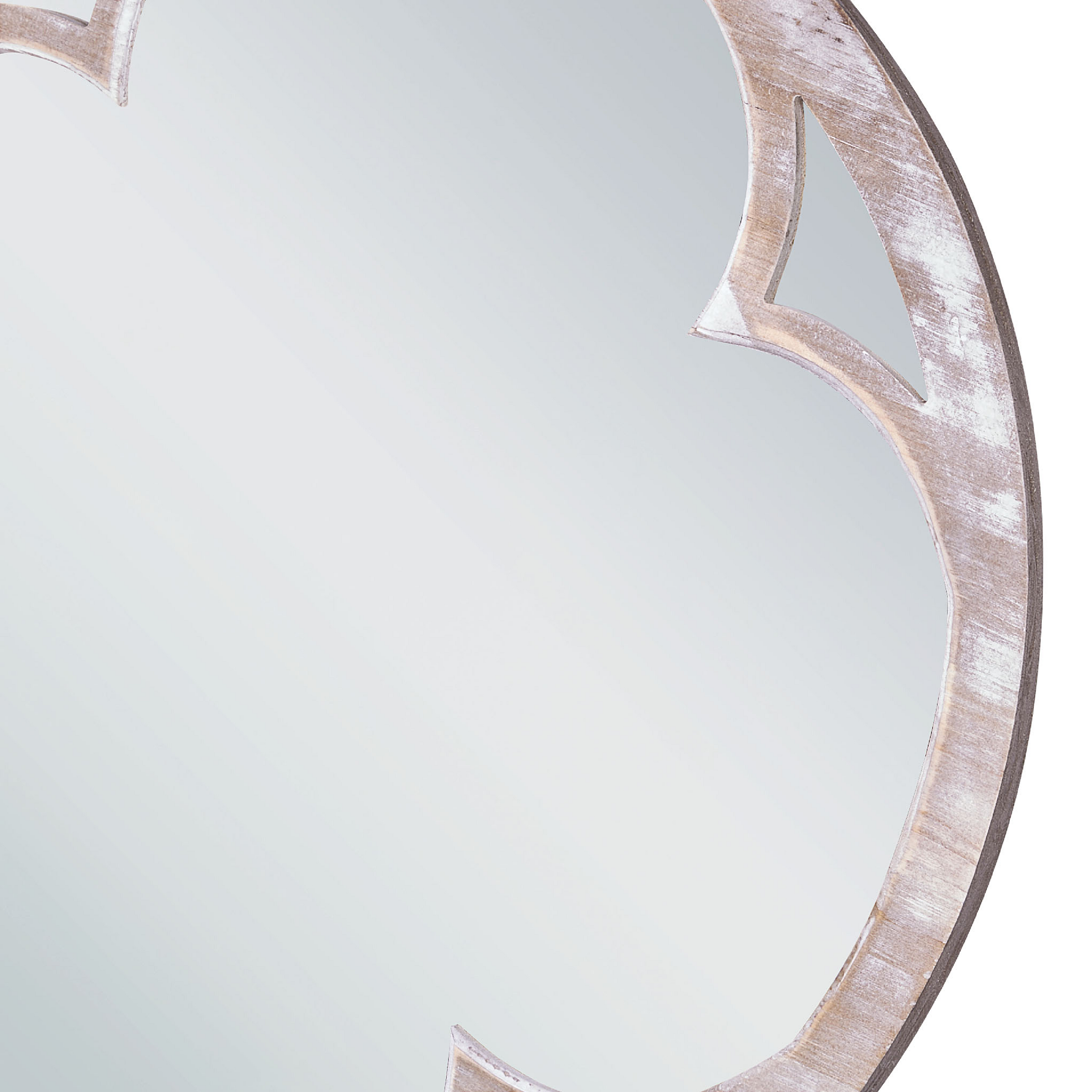 Beliani MONCLOVA - Tafel spiegel - Lichte houtkleur - Dennenhout
